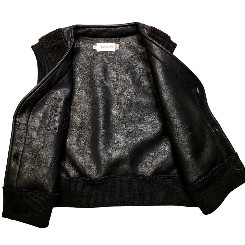 Women's Bonded Vegan leather Vest sherpa NWT Size XL Honor the Gift - Picture 2 of 15